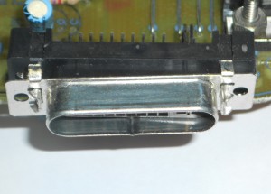 The ADC connector shield is loose.